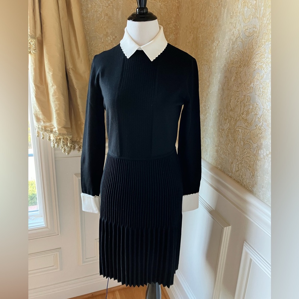 Tory Burch black and white knit dress